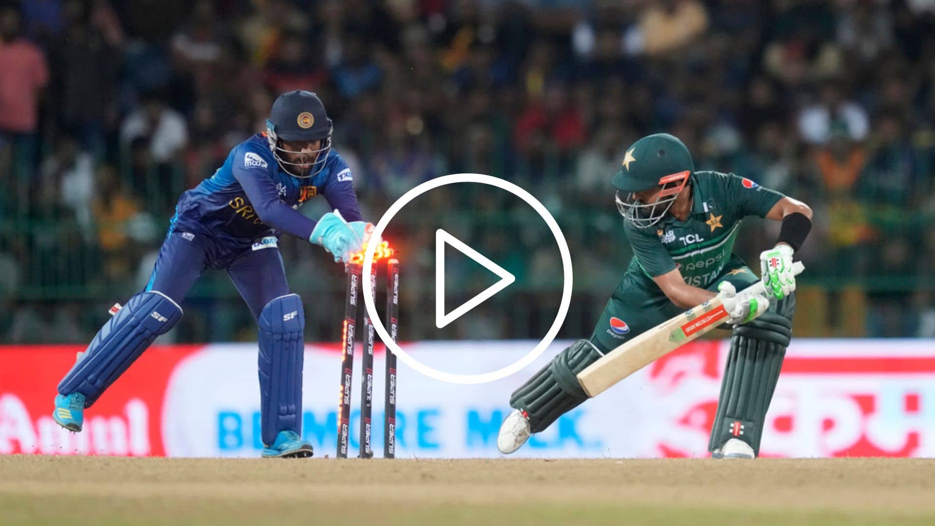 [Watch] Babar Azam Gets Stumped Off Dunith Wellalage as Kusal Mendis Does a MS Dhoni
